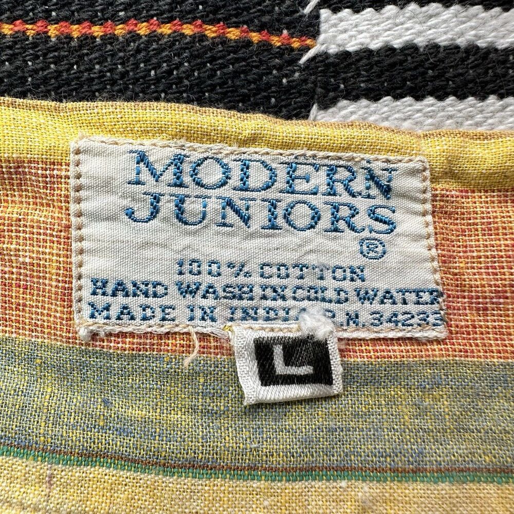 Vintage 70’s Modern Junior Cotton Wrap Around Skirt. Large. Boho. Rare Vintage. - Picture 10 of 16